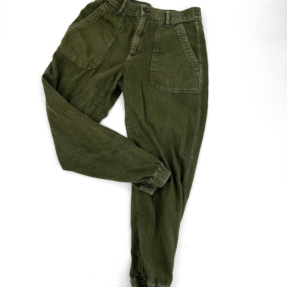 Gap Army Green Womens Corduroy Joggers Pants Size 8 Preowned
